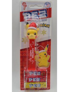Pokemon Happy Holidays Christmas Pez Candy & Dispenser
